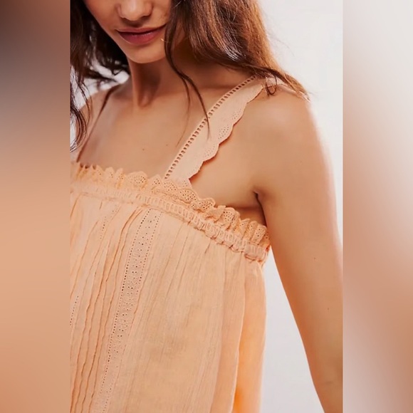 Free People Because of You Tank in Peach - Size M - Picture 3 of 3